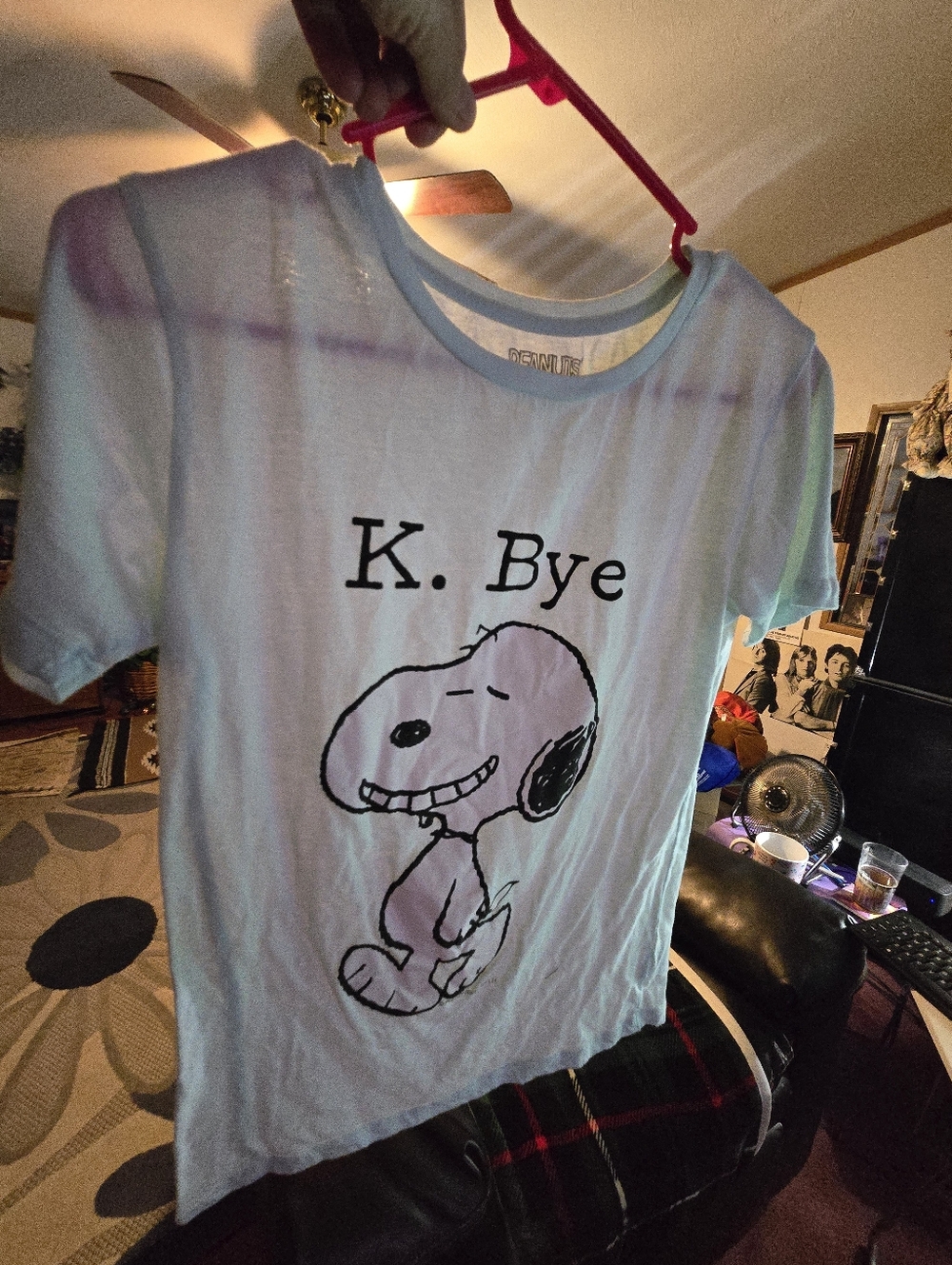 K. Bye Snoopy Graphic Kids Tee - White
